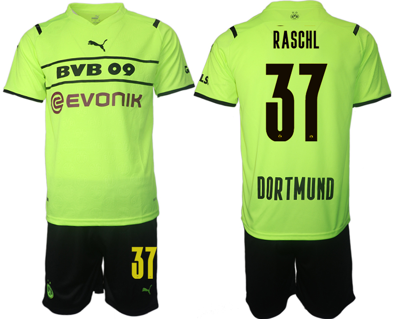 Men 2021-2022 Club Borussia Dortmund Cup green #37 Soccer Jersey->borussia dortmund jersey->Soccer Club Jersey